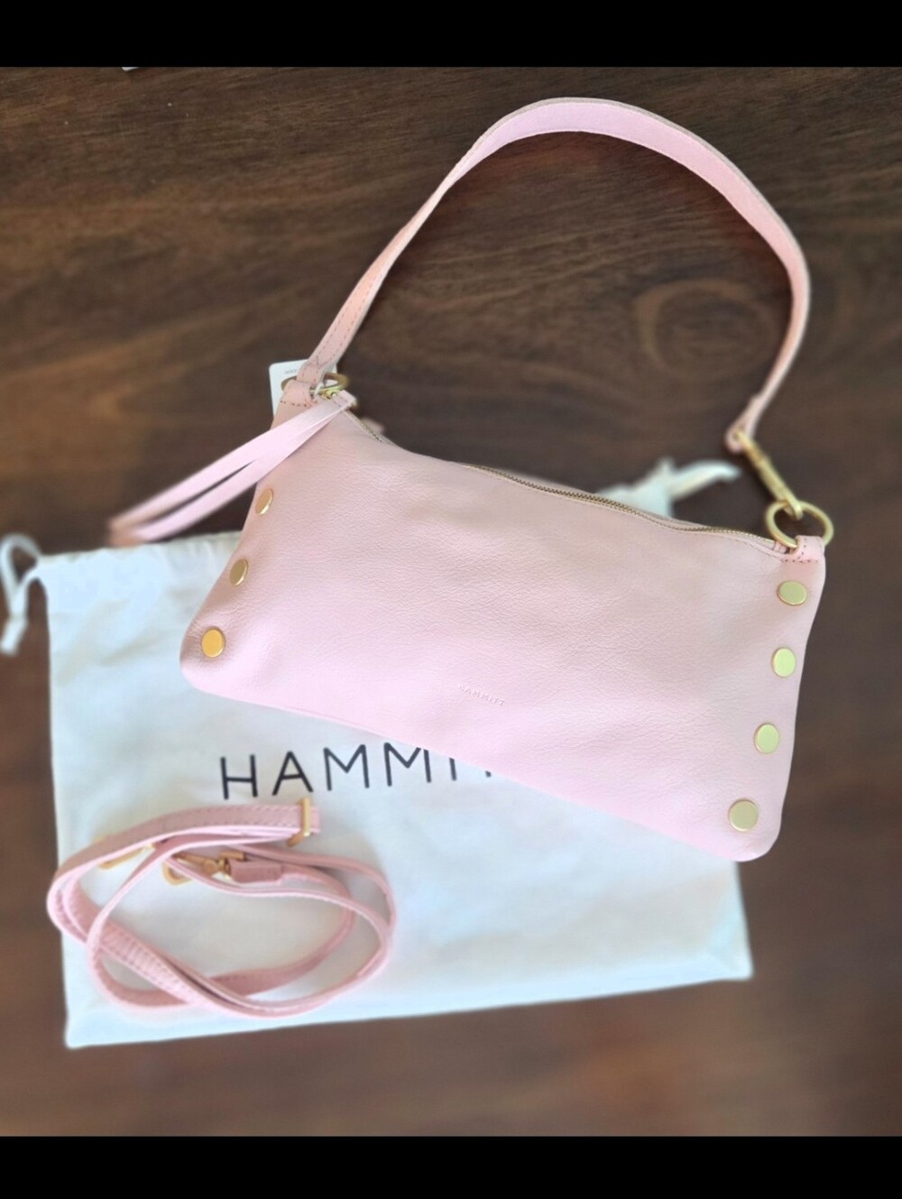 NWT $295 Hammitt KYLE Leather Crossbody Shoulder Bag Purse FLAMINGO Pink Small